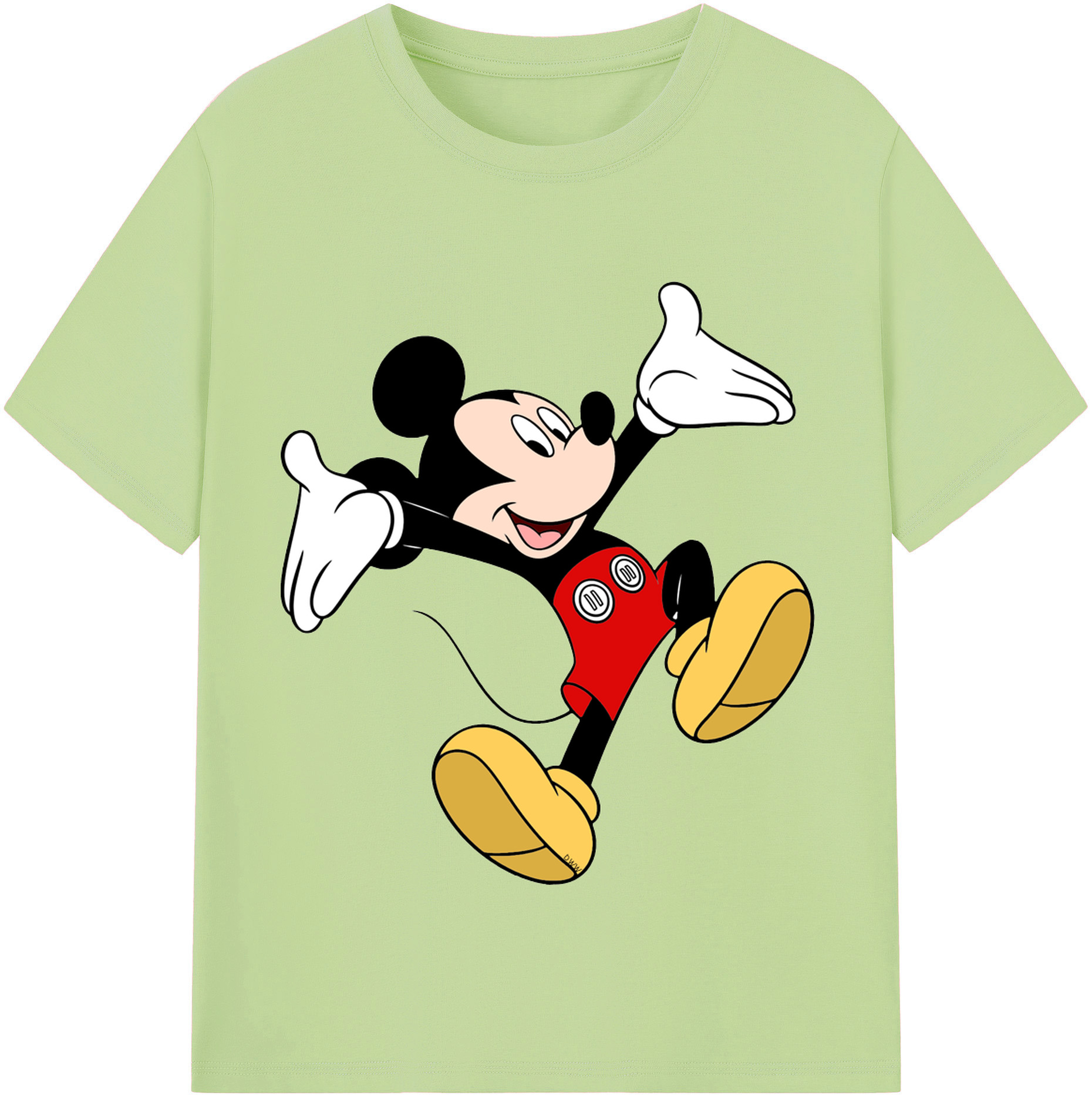 （画像用） ミッキーマウス Mickey Mouse 綿100％半袖Tシャツ（フロントプリント）